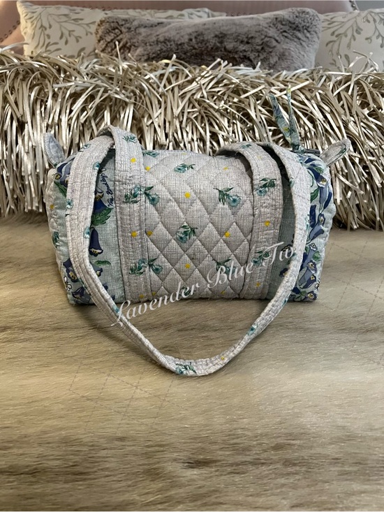 Handbags - Vintage VERA BRADLEY Watercolor 1st Generation 100  Duffle Pastel Blue Green USA